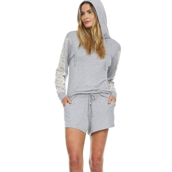 Hoodie Short PJ Set - Picture 3 of 6
